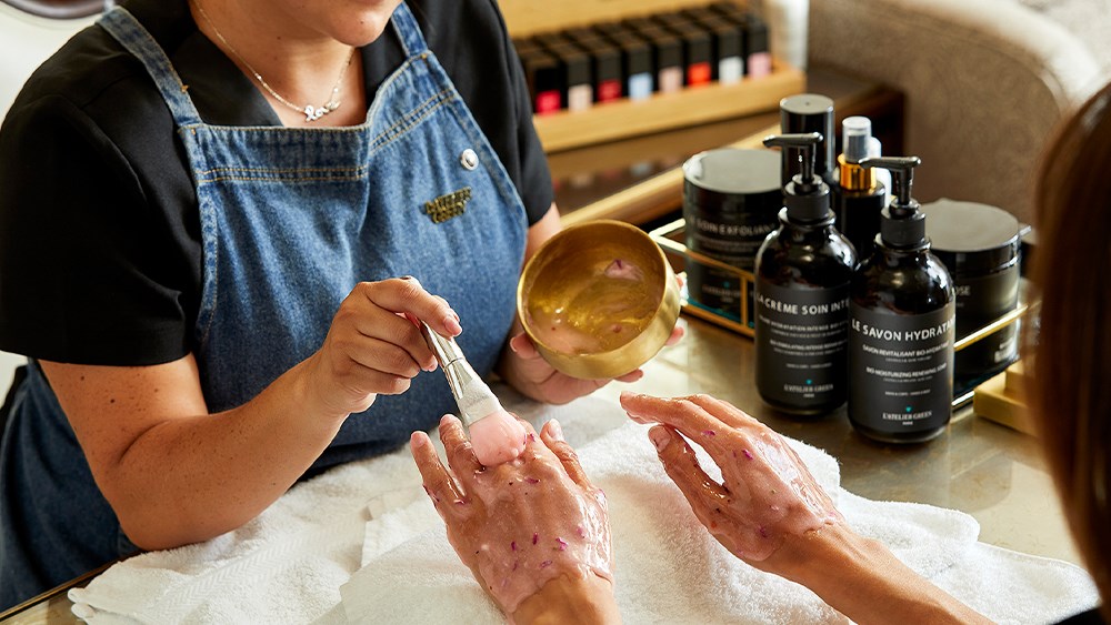 Organic Rose Petal Manicure by L'Atelier Green