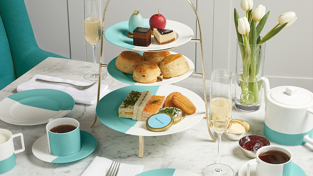 Champagne Afternoon Tea for Two at The Tiffany Blue Box Cafe