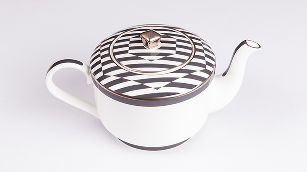 Richard Brendon Teapot – Grey & Platinum