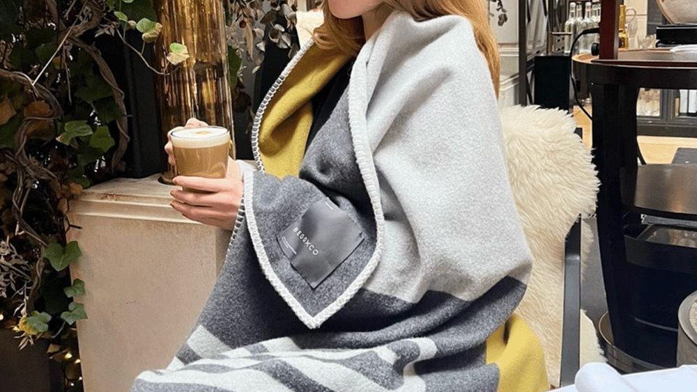 CASHMERE BLANKET BY BEGG X CO AND CORINTHIA LONDON