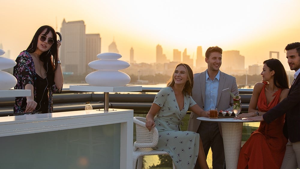 Sunset Evening at Cuba Bar with Prosecco and Dinner for two